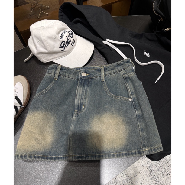 【内衬是裤子】学院辣妹包臀复古牛仔裙 小短裙    8310
