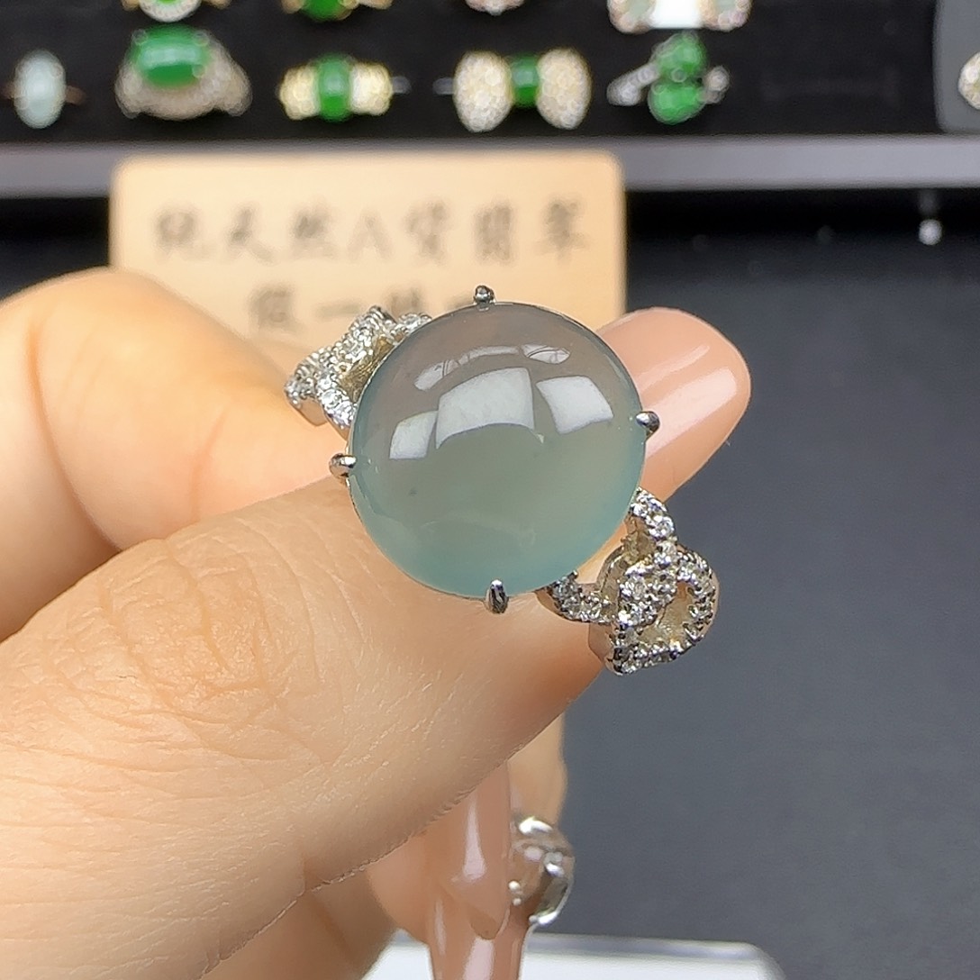 银S925镶嵌戒指翡翠