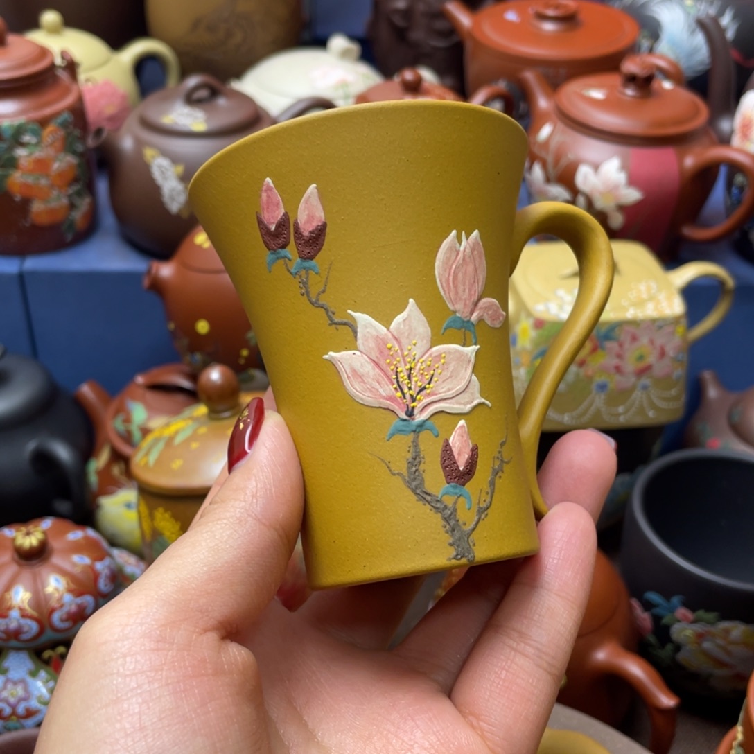 茶杯红泥紫砂主人杯120cc