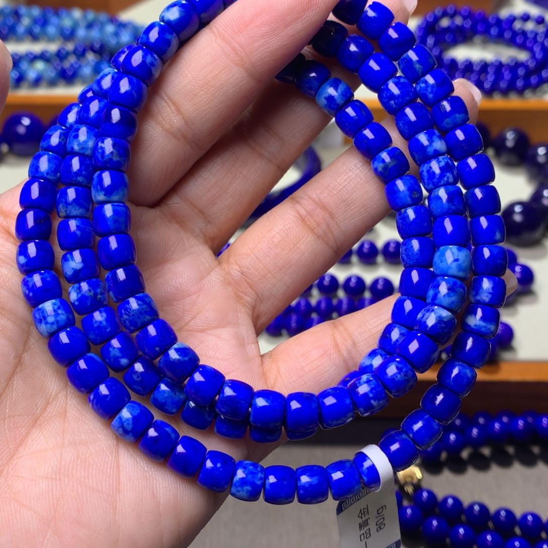 青金石颈饰未镶嵌7m