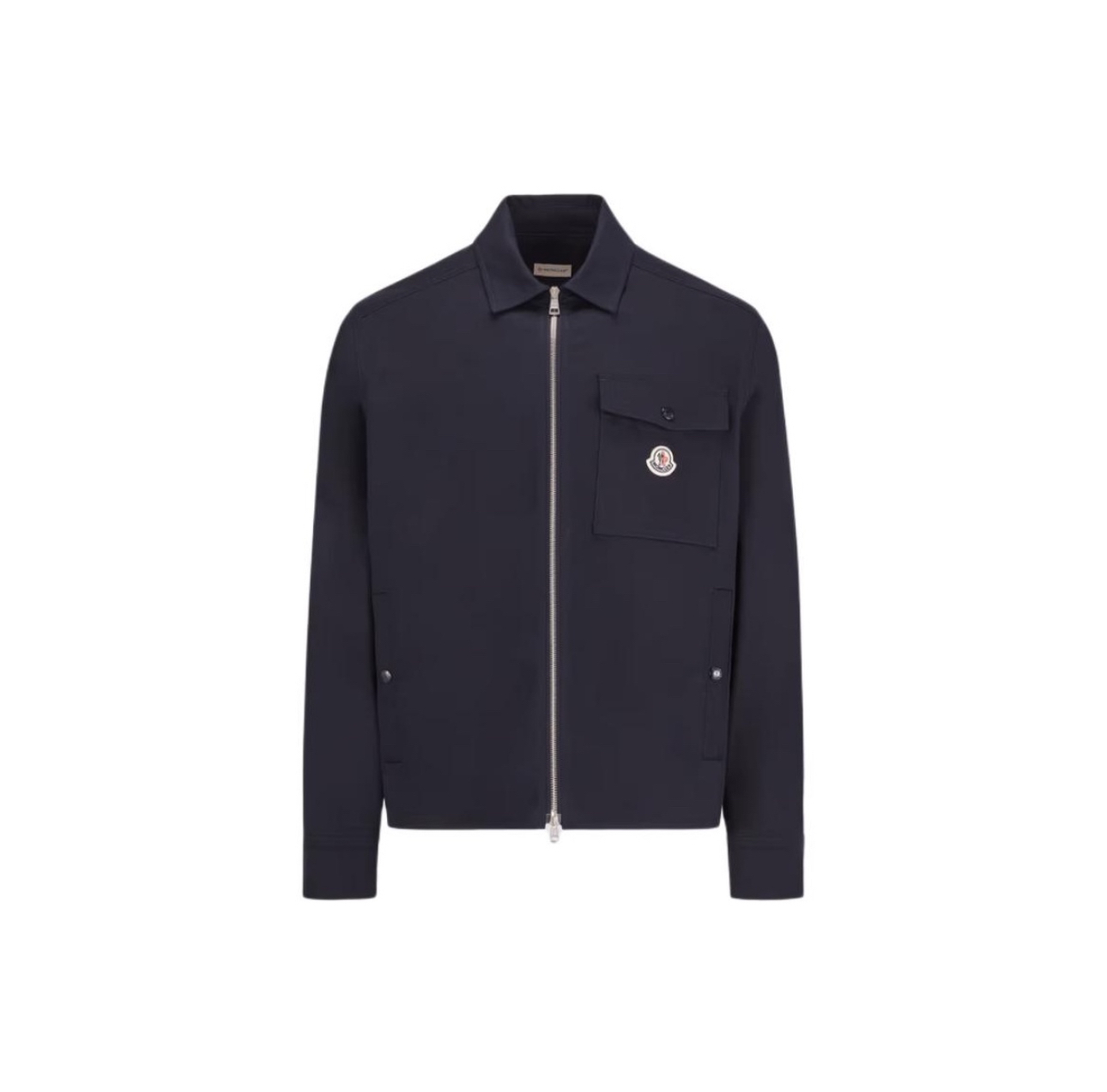 全新未使用 MONCLER 海军蓝拉链开合翻领长袖夹克外套XL码