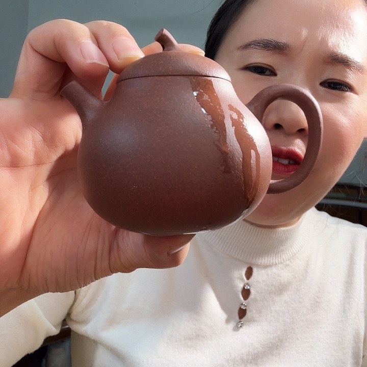紫砂茶壶紫泥茄瓜140cc