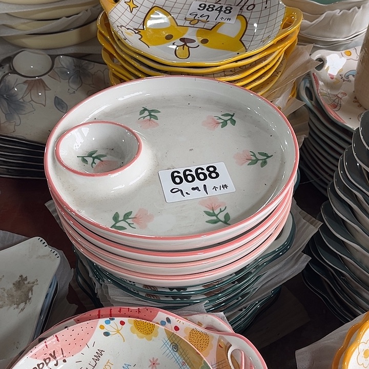 瓷微瑕外贸餐具6668