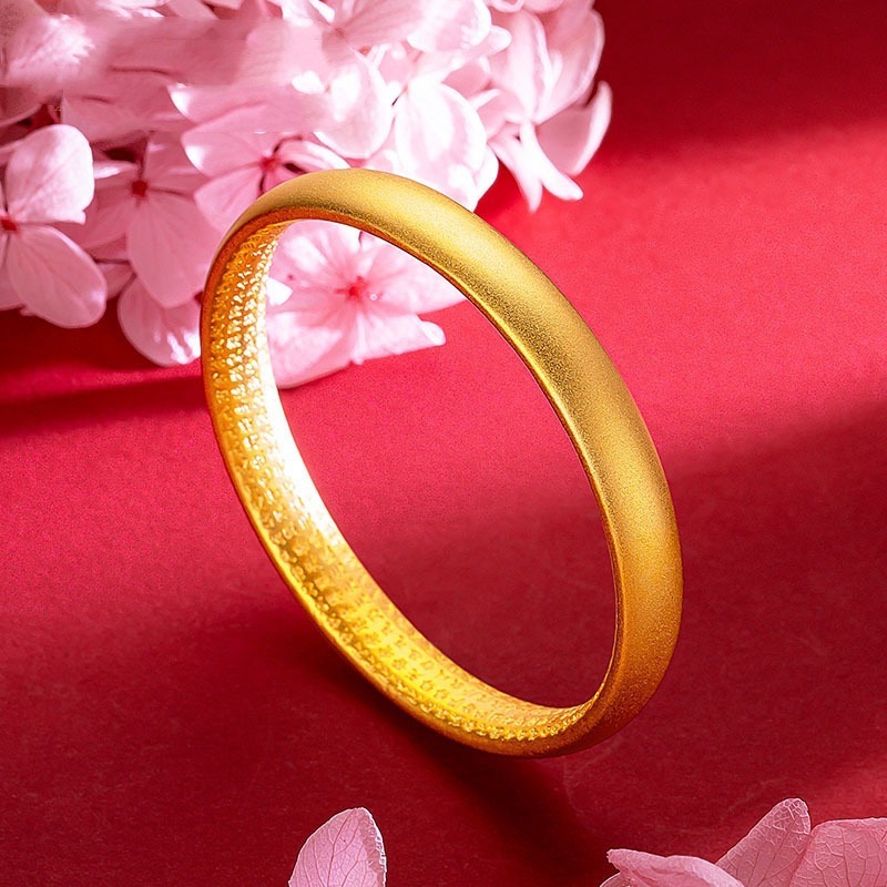  【赠礼盒】精美复古磨砂素面心经手镯A