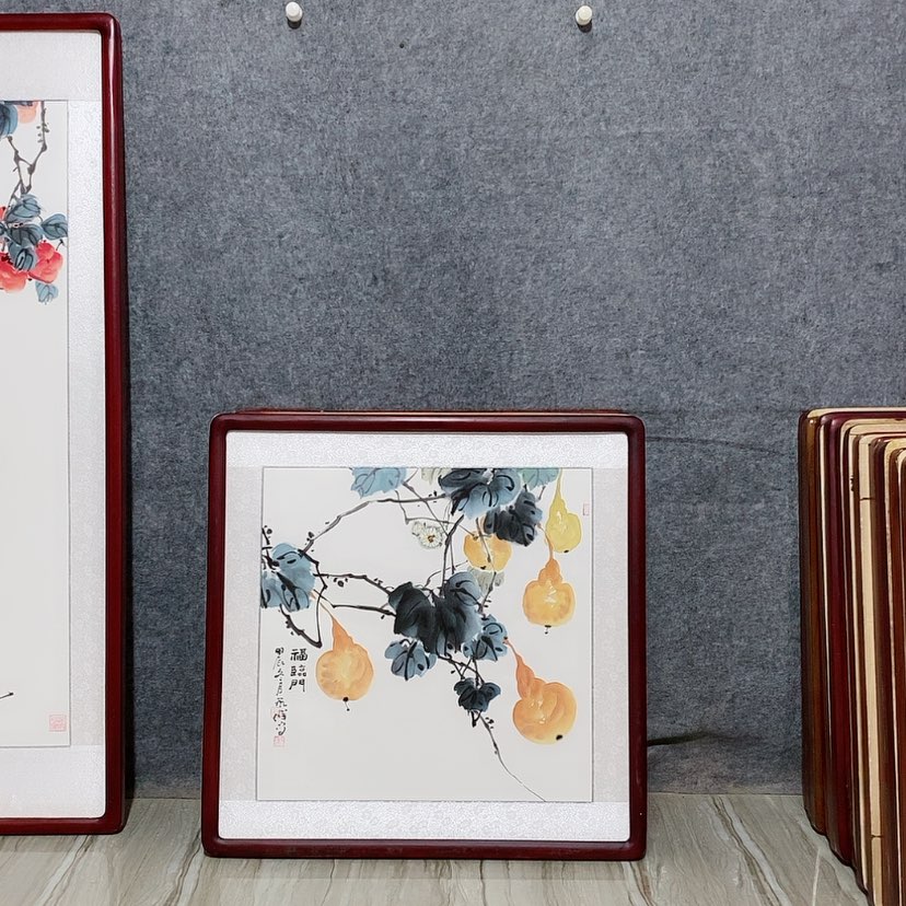 【闪购商品】国画书画作品带框65×65厘米