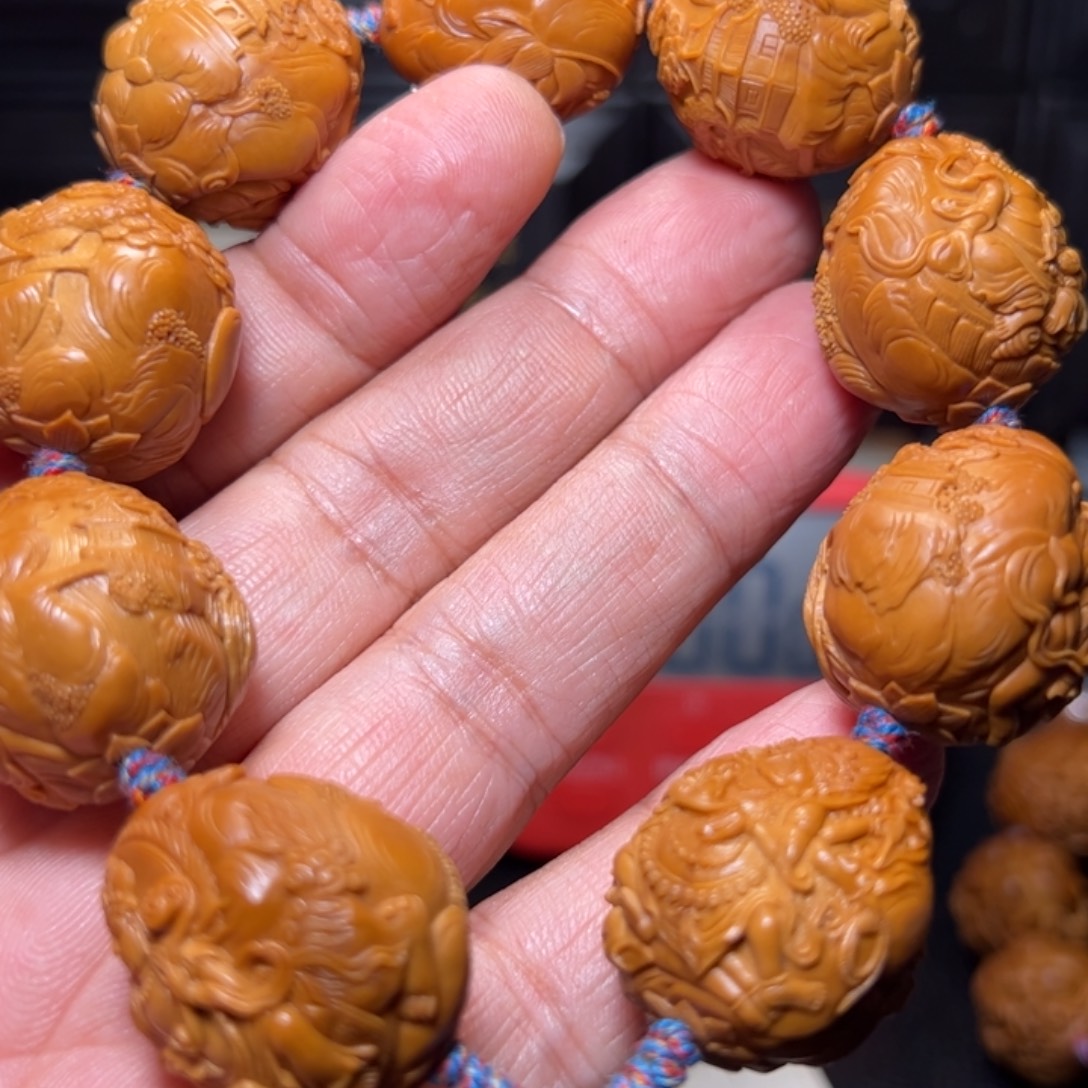 g***o橄榄核手串风景万佛