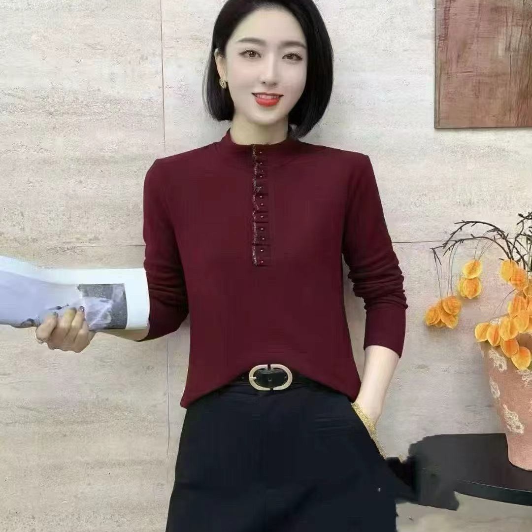 双面慕斯羊绒打底衣百搭