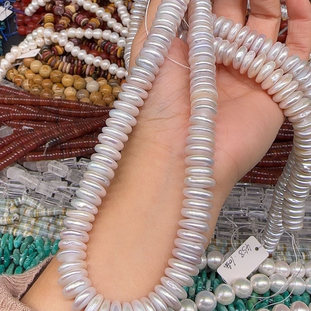 沙***丘玛瑙/玉髓合金珠宝半成品珍珠隔片拍十45.8发一条