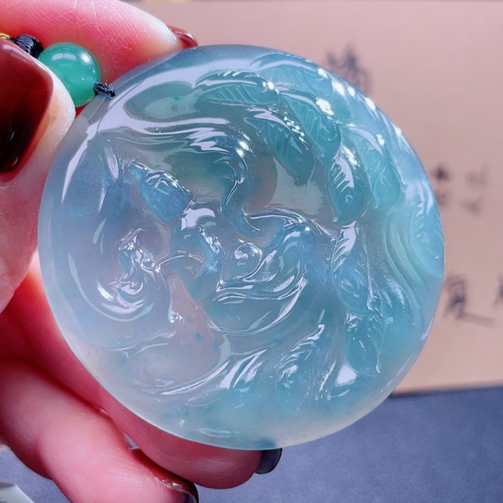 翡翠吊坠(不含链)银S925镶嵌