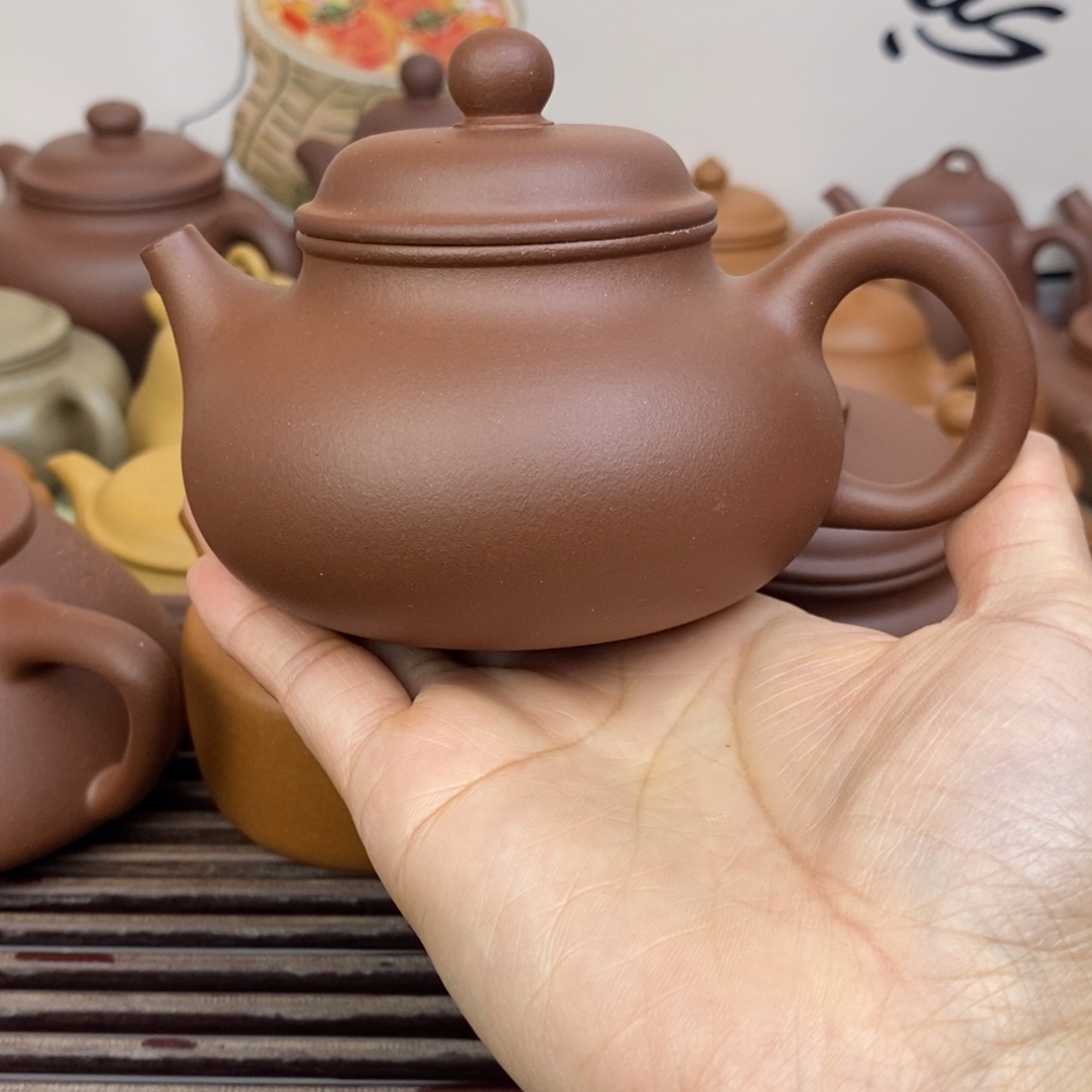 紫砂茶壶200ccccc深井紫泥容天
