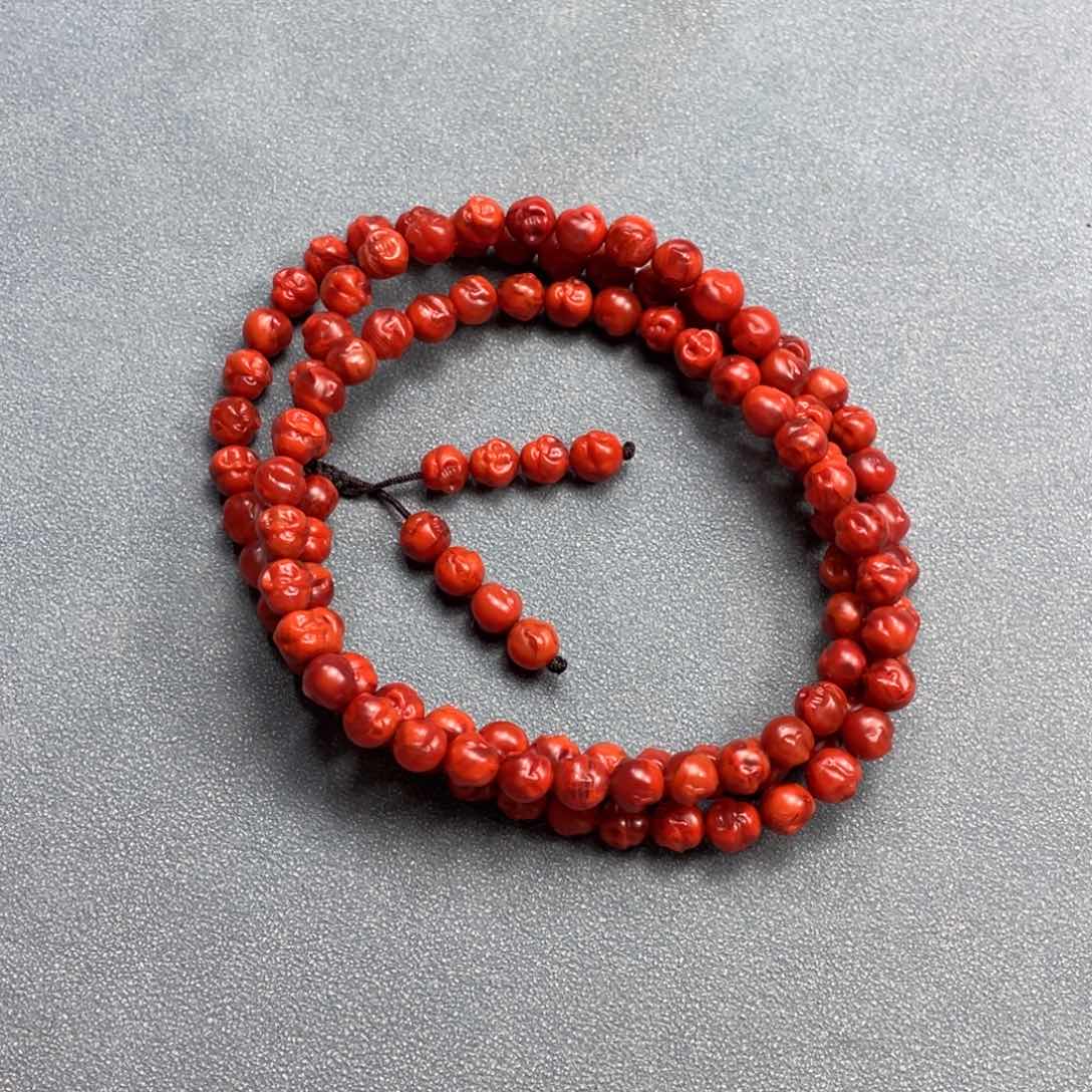 南红玛瑙珠子未镶嵌洛**勒