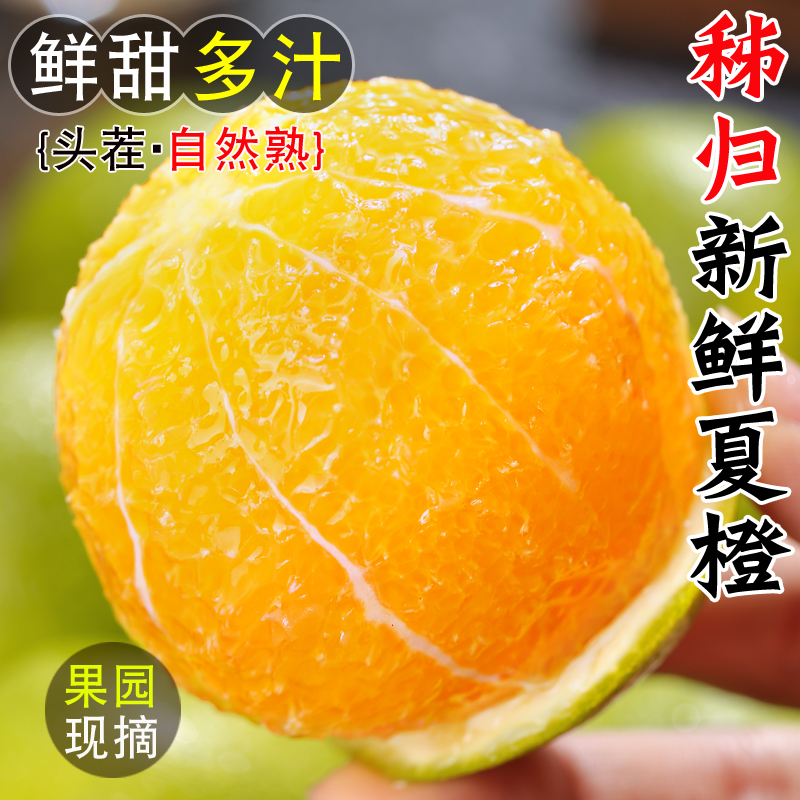 夏橙子新鲜水果当季整箱2/5/9斤冰糖橙超甜正宗秭归现摘榨汁甜橙