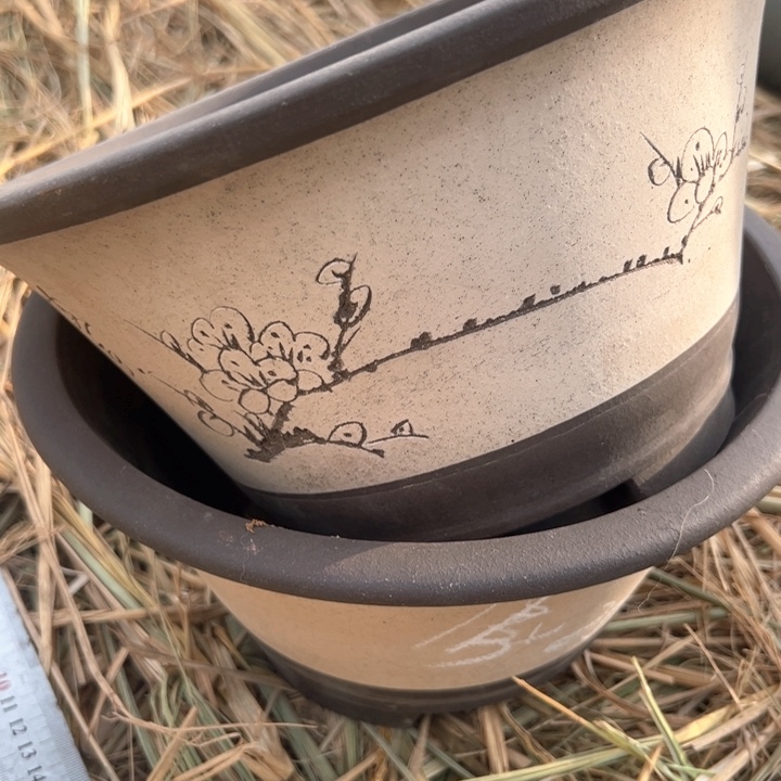 红陶紫砂碗盆口25