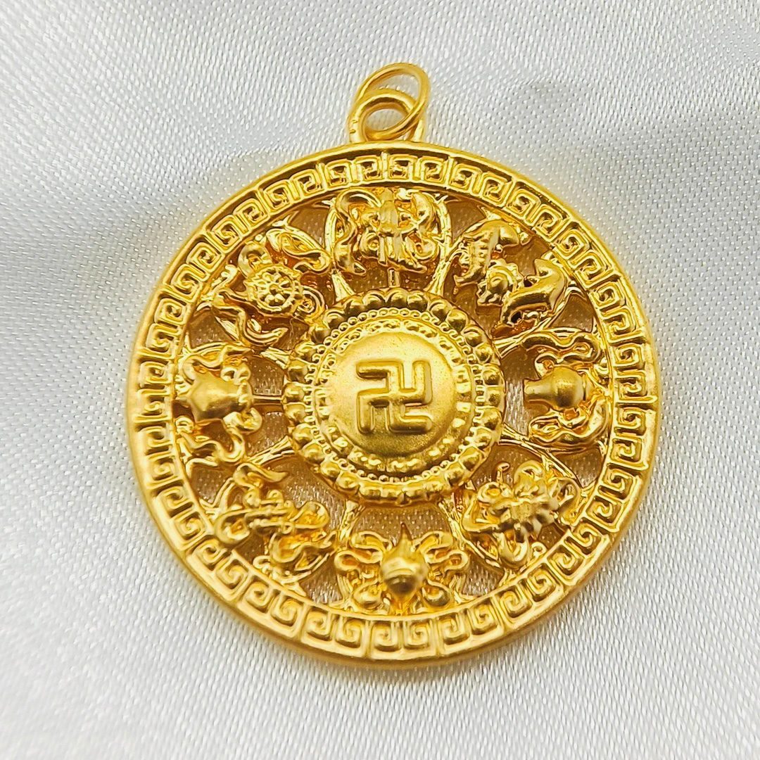 足金饰品/新款八宝罗盘（圆扣）/2.12/1B5F05101/h