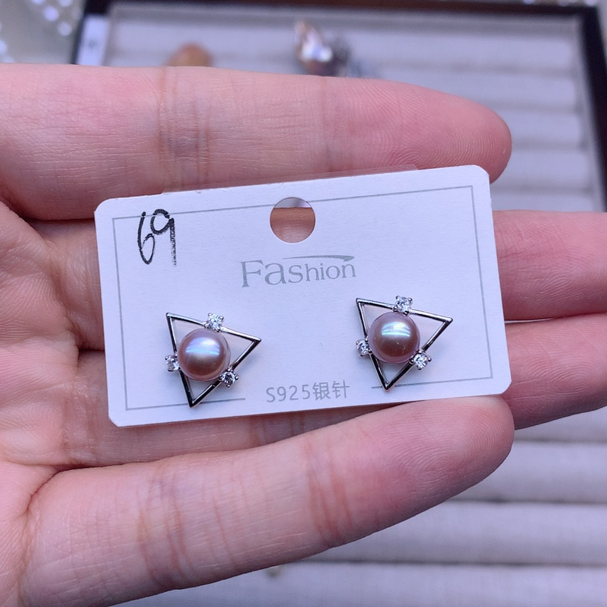 【闪购商品】银S925镶嵌耳饰淡水珍珠