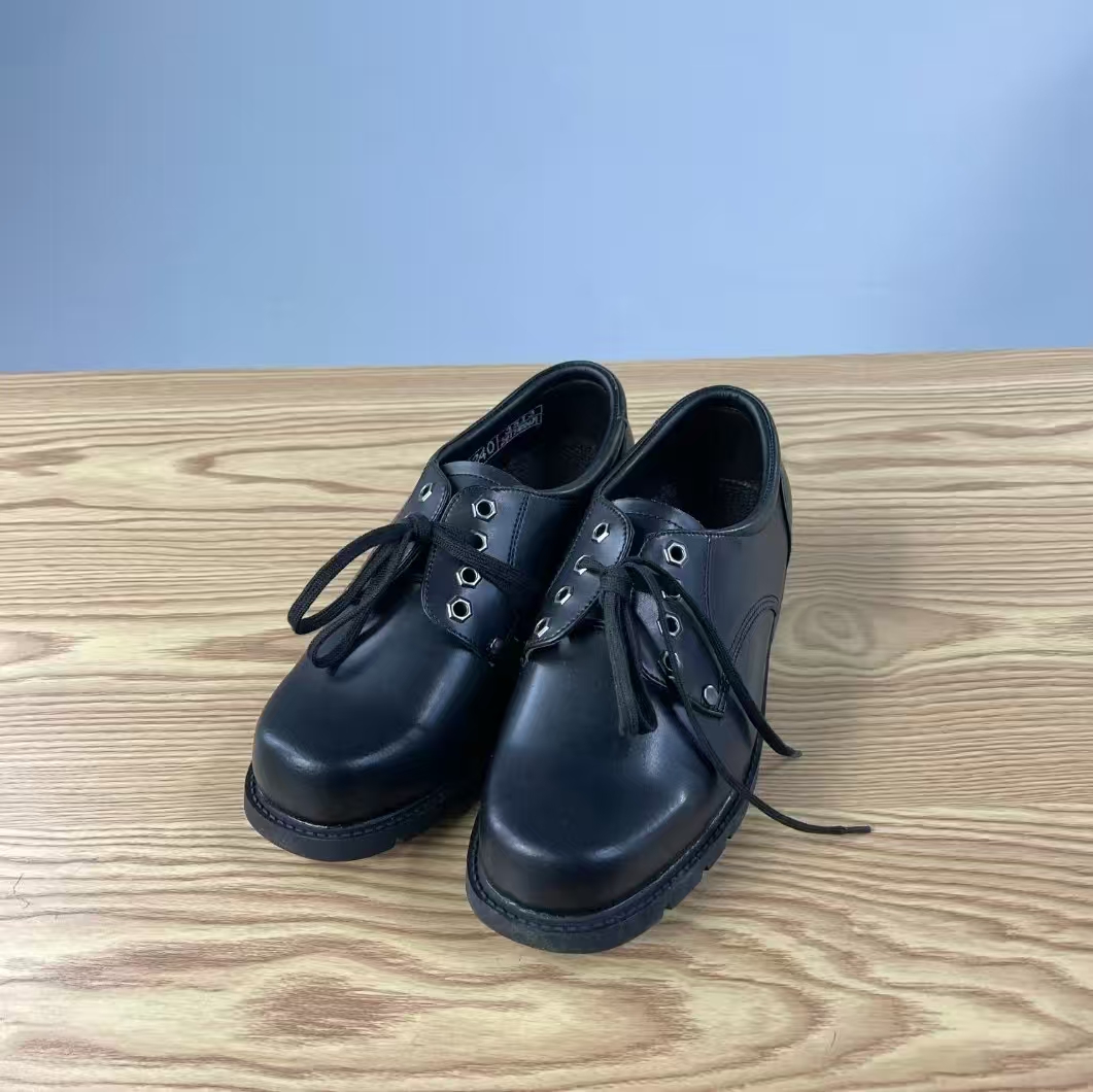 经典男士零二冰皮鞋黑色百搭低帮时尚系带休闲男皮鞋