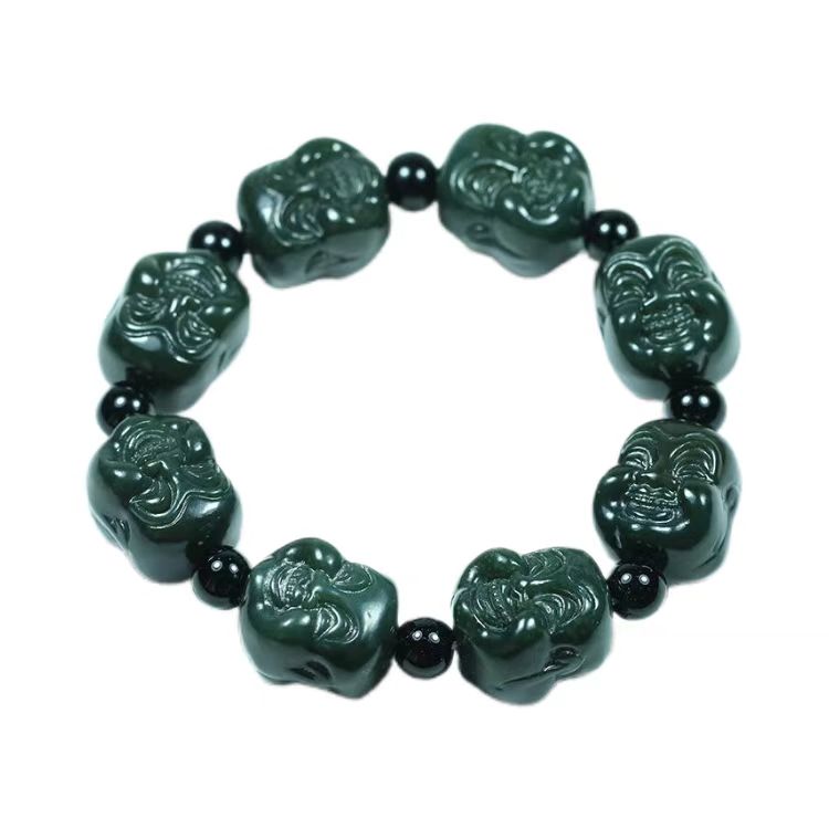 新疆天然和田玉山料手串（下单联系 客服）