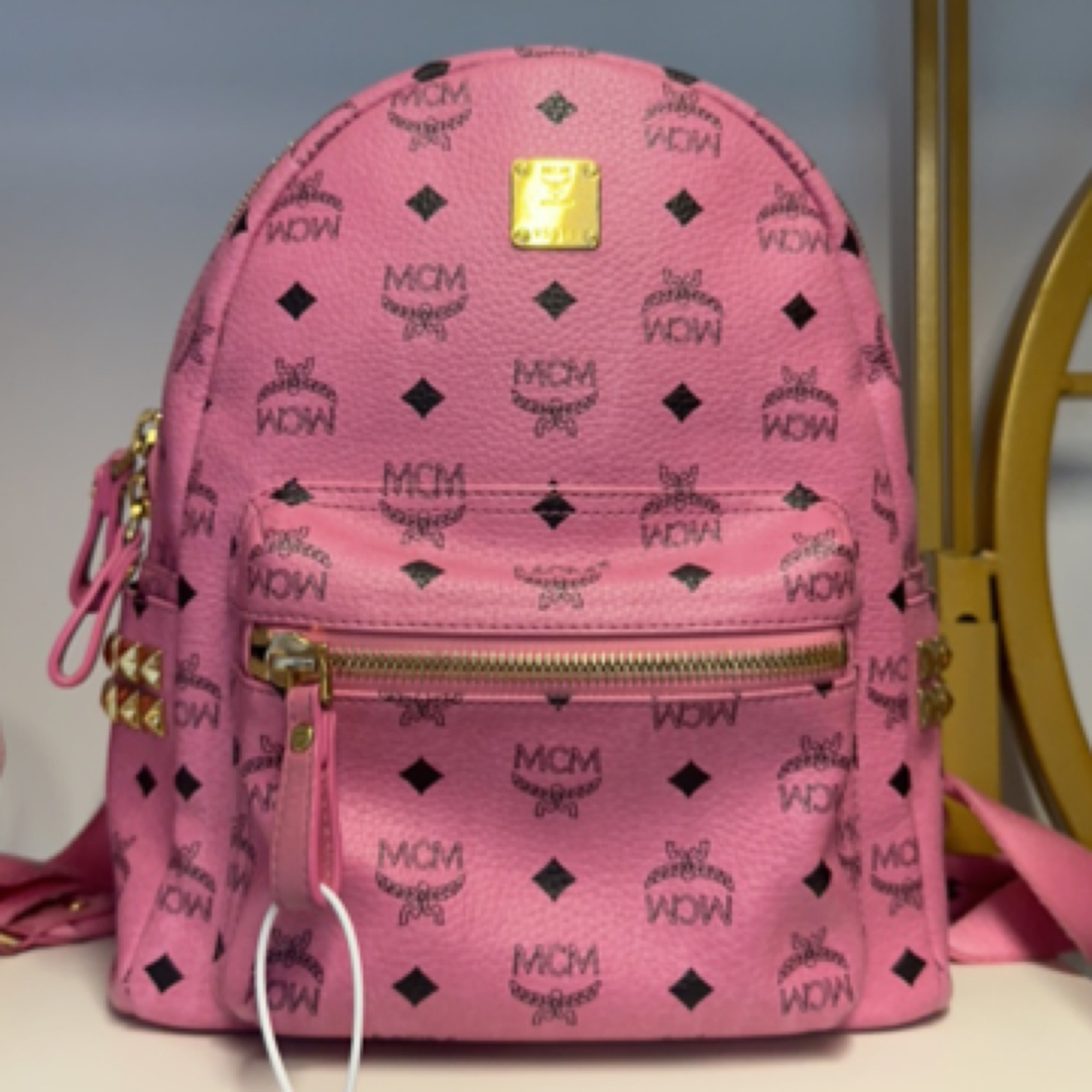 95新 MCM 95新 mcm 双肩包小号 粉色 00002