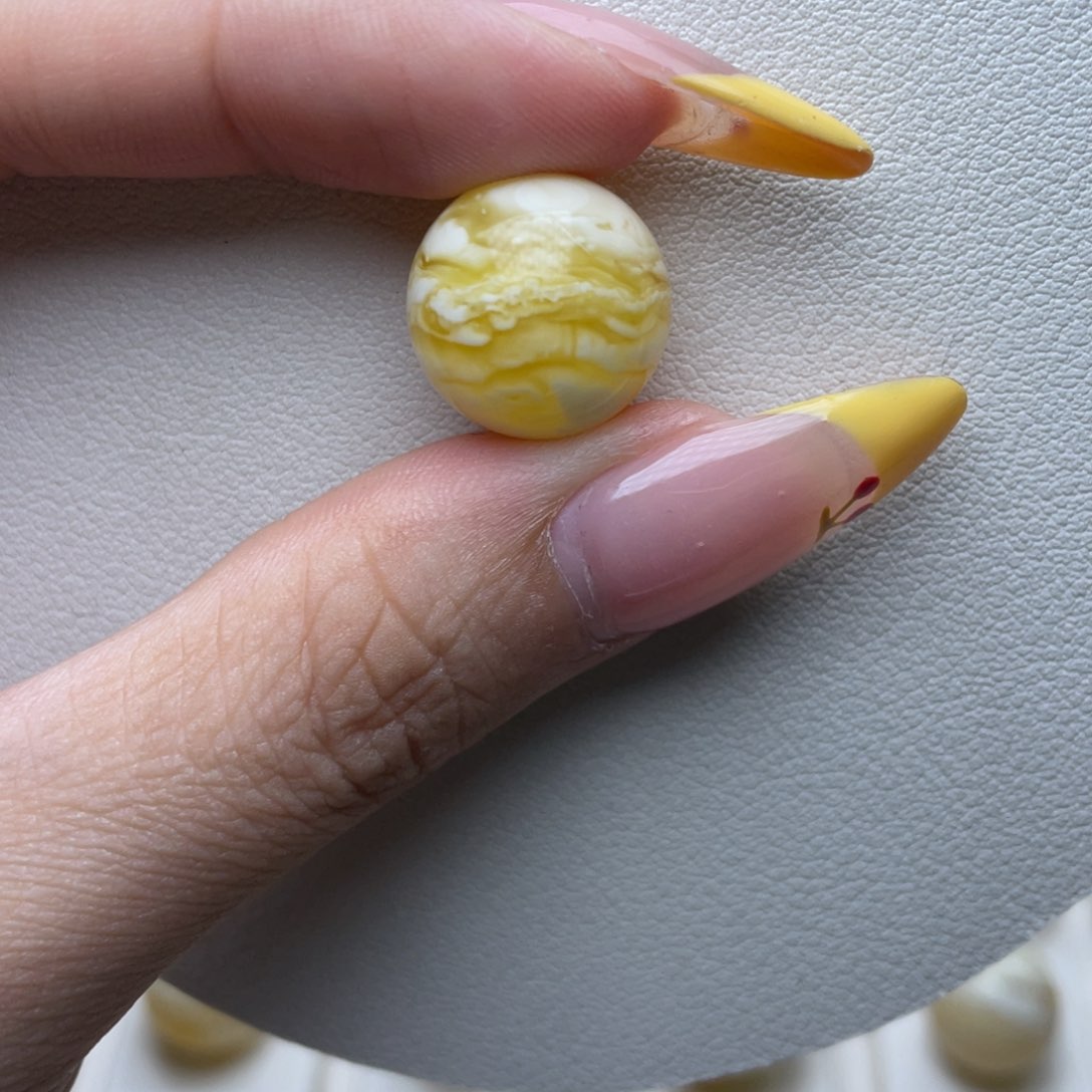 未镶嵌琥珀裸石釩***钒金橘虎皮15.6