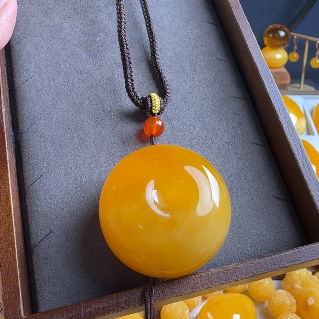 蜜蜡毛衣链未镶嵌