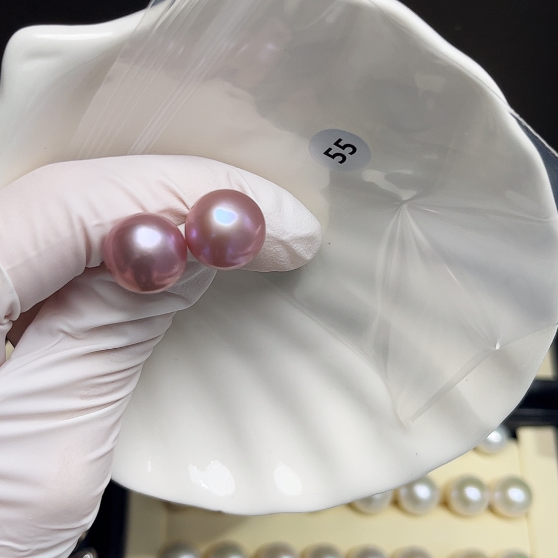 水***明银S925镶嵌耳饰淡水珍珠