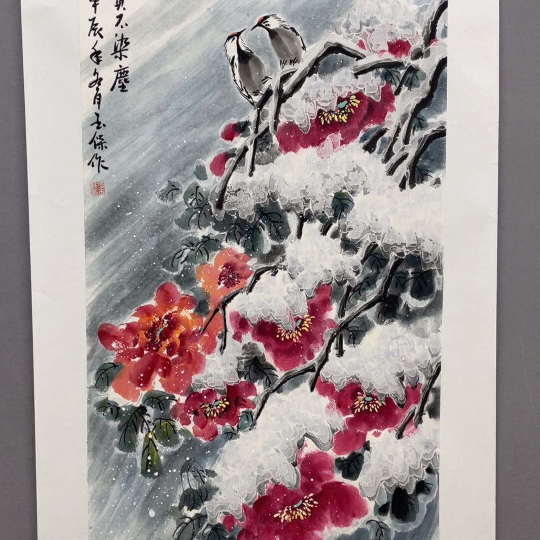 国画艺术家真人手绘