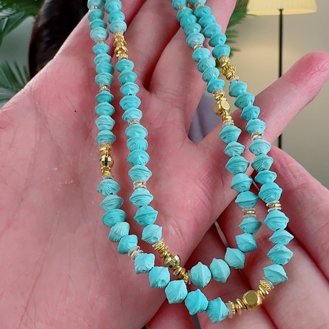 绿松石珠宝奇石18K金镶嵌