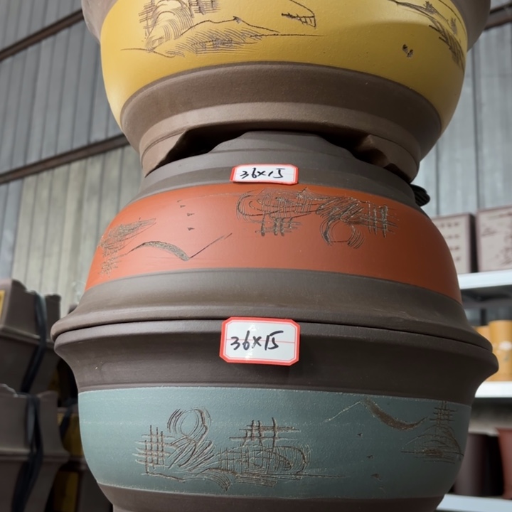 紫砂花盆            100-3