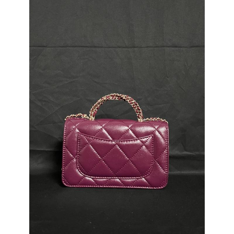 潮流真皮新款女包小手提包 10810 酱紫色