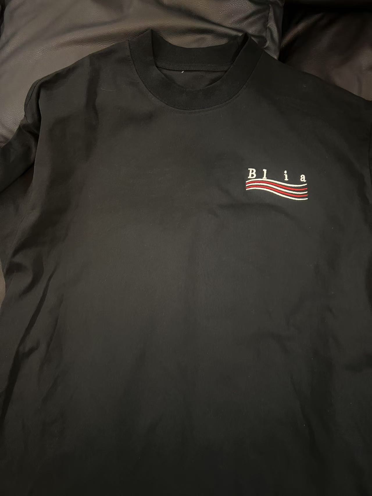 ss25巴子刺绣海浪宽松休闲男女同款T恤潮流高街2305