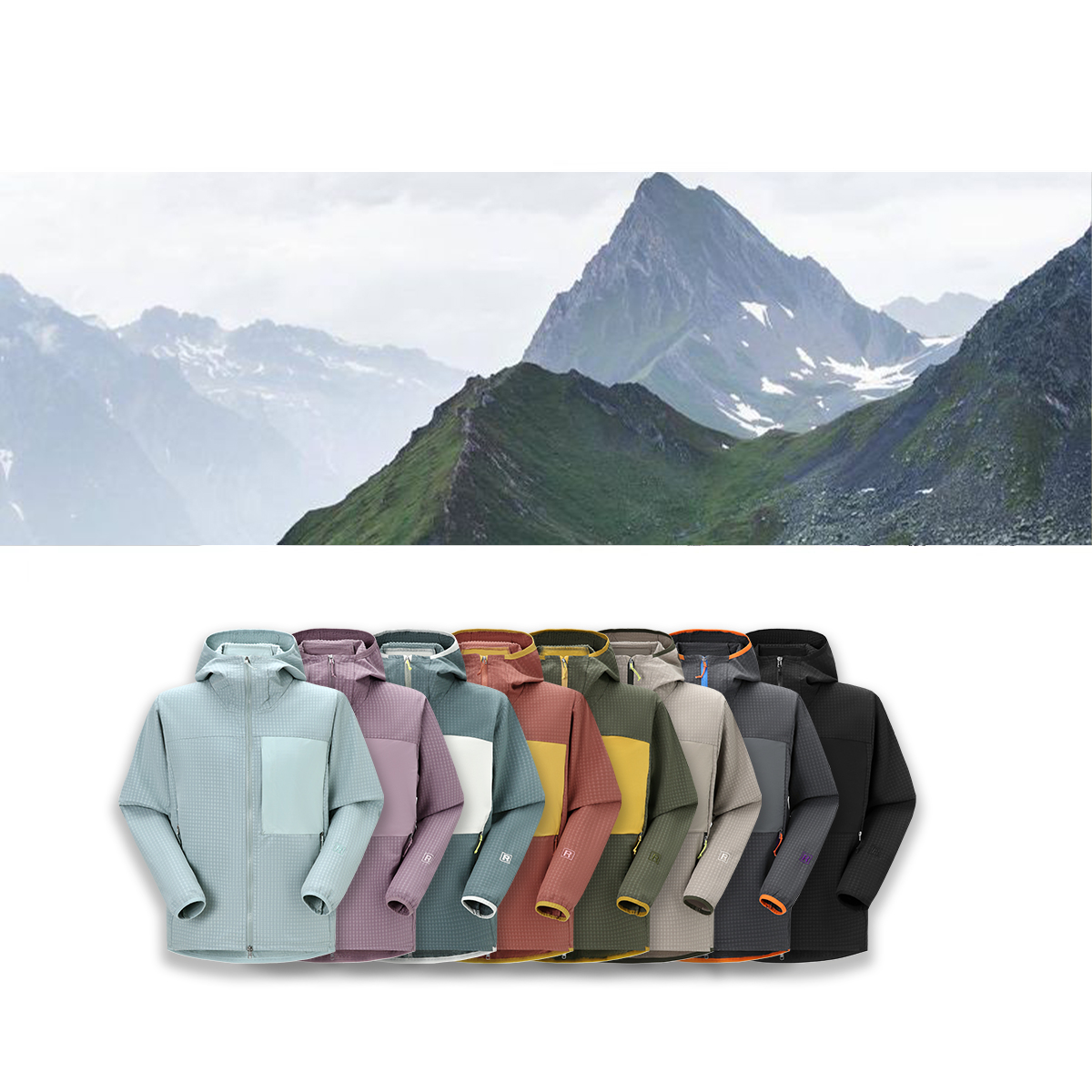 户外牛货！高端男女情侣3D立体剪裁撞色轻量化情侣夹克外套潮