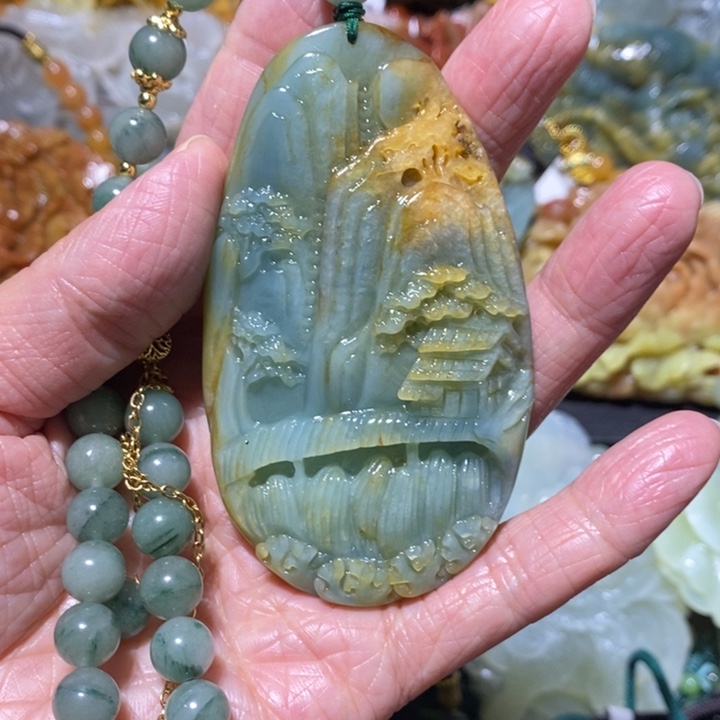 岫玉岫玉吊坠未镶嵌