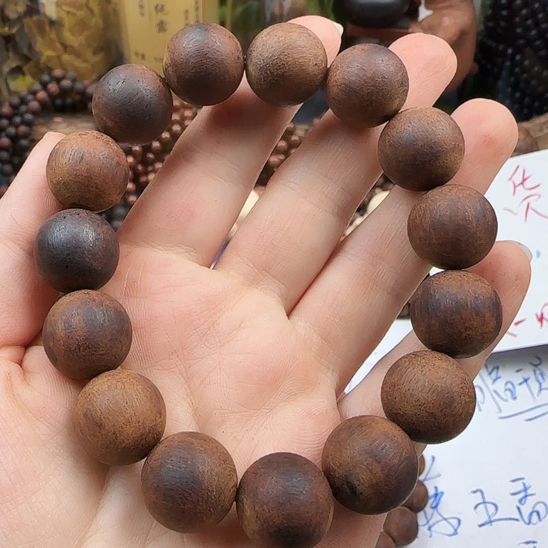 降真香手串/手链1.5回黄白棋楠腊干老料单圈