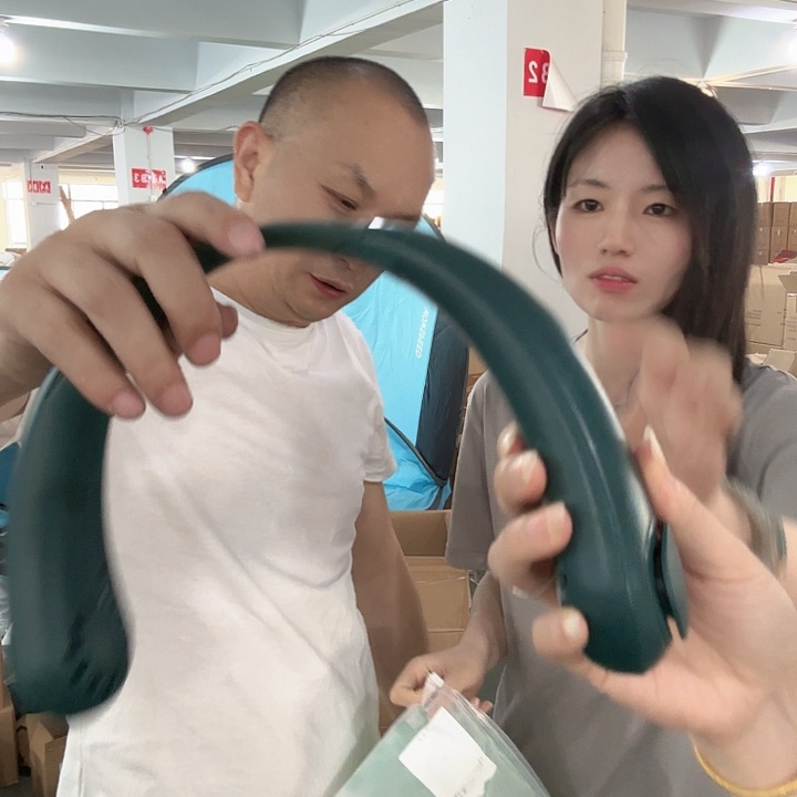 氨纶多色挂脖风扇发一
