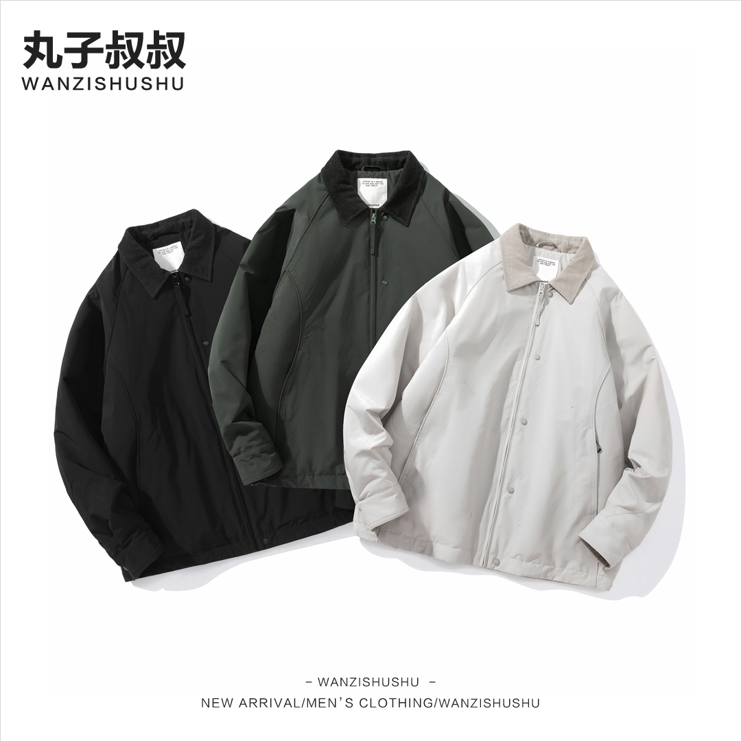 WANZISHUSHU/丸子叔叔【灯芯绒领口】男装夹克外套F9919