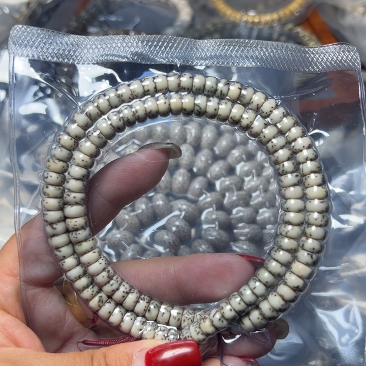 星月菩提手串石玉药片7不足尺