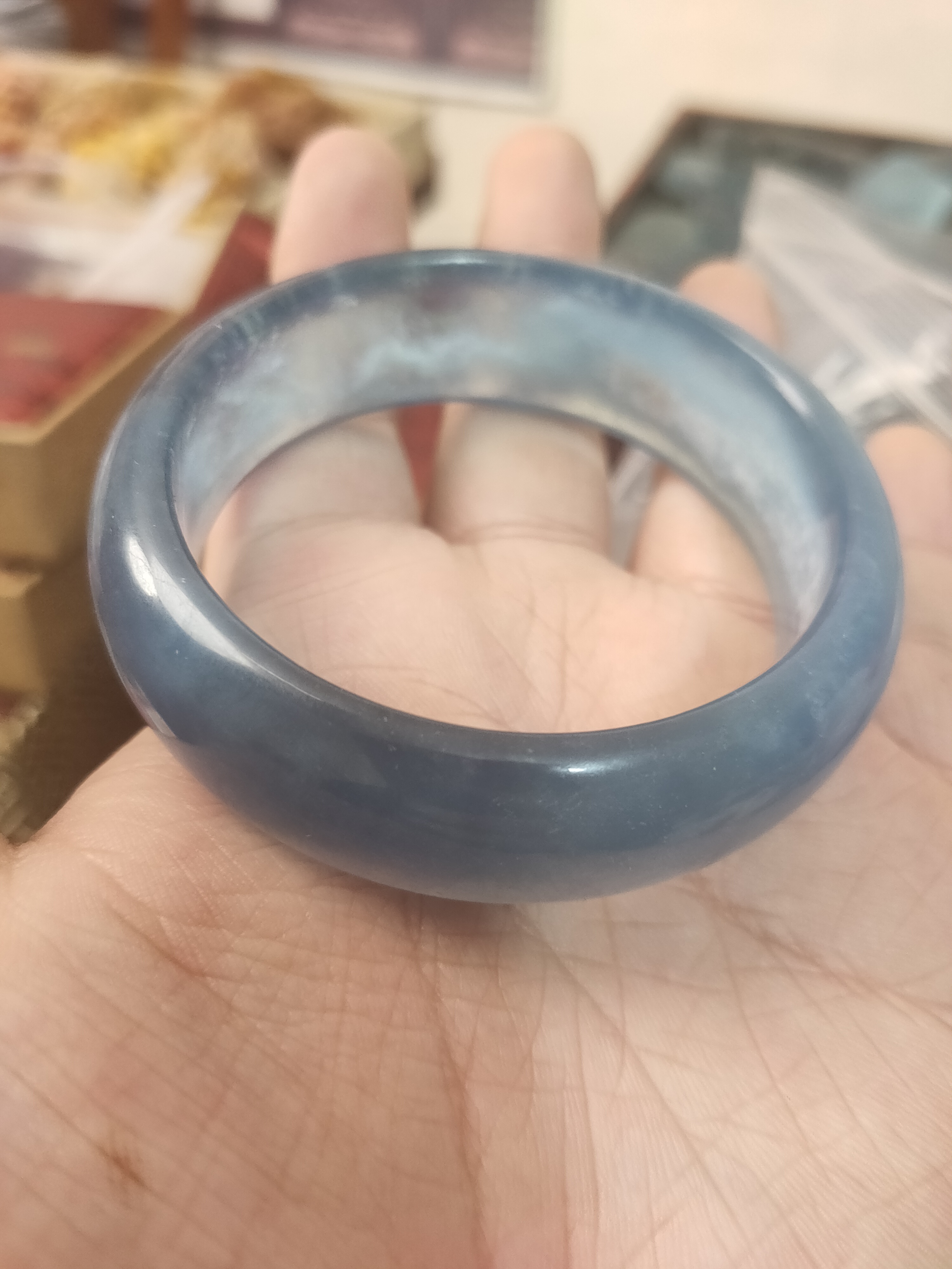 非金属珐琅手镯 手工60圈口1500