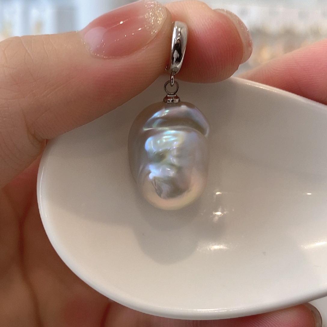 淡水珍珠颈饰银S925镶嵌