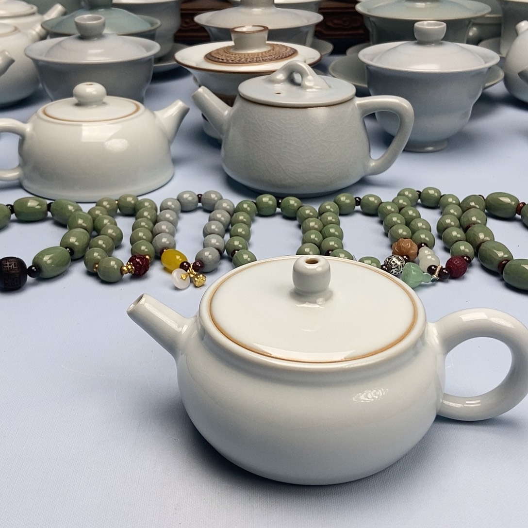 杯月白汗瓦壶原矿原釉原产地