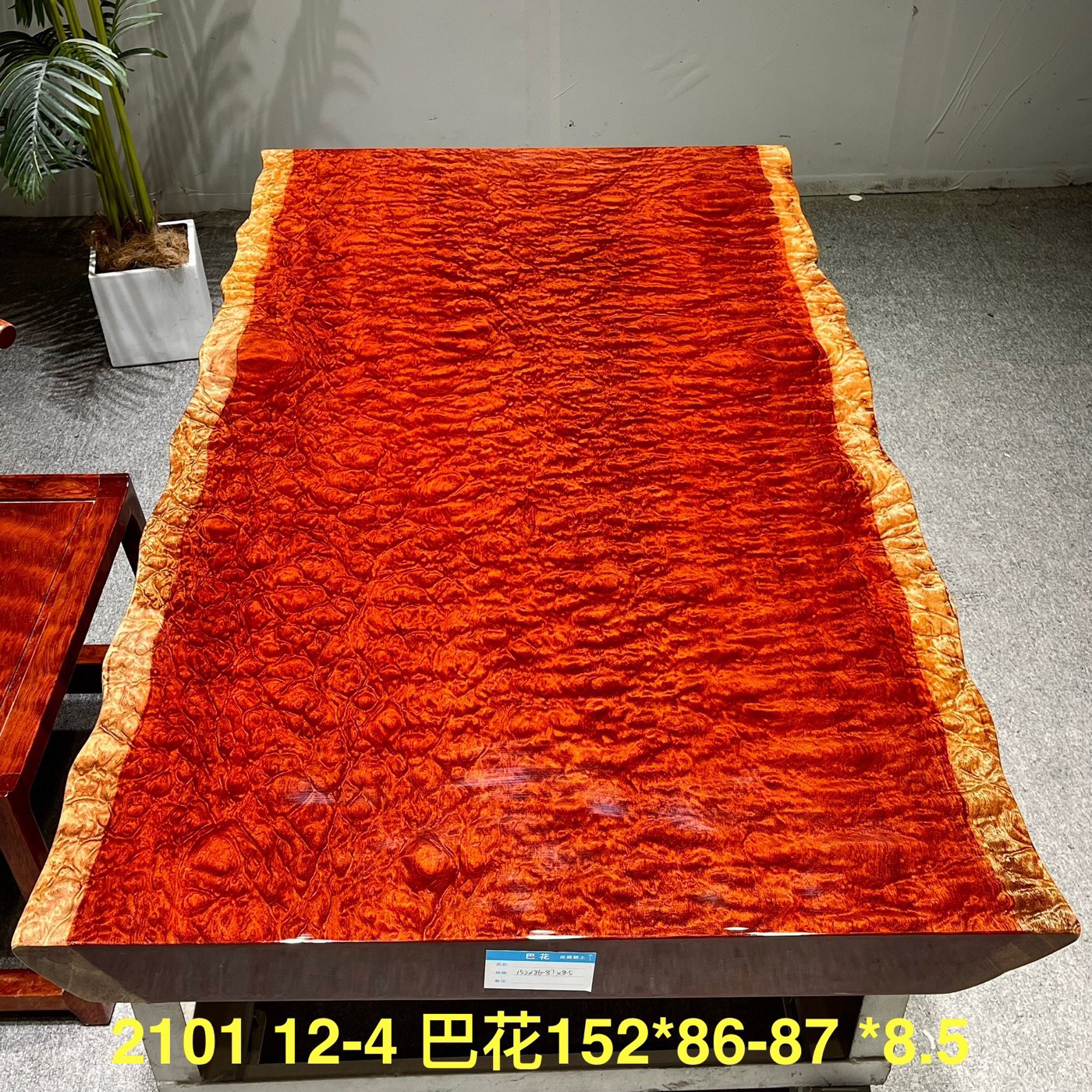 A 巴花大板 自然边 152*86.5*9.5