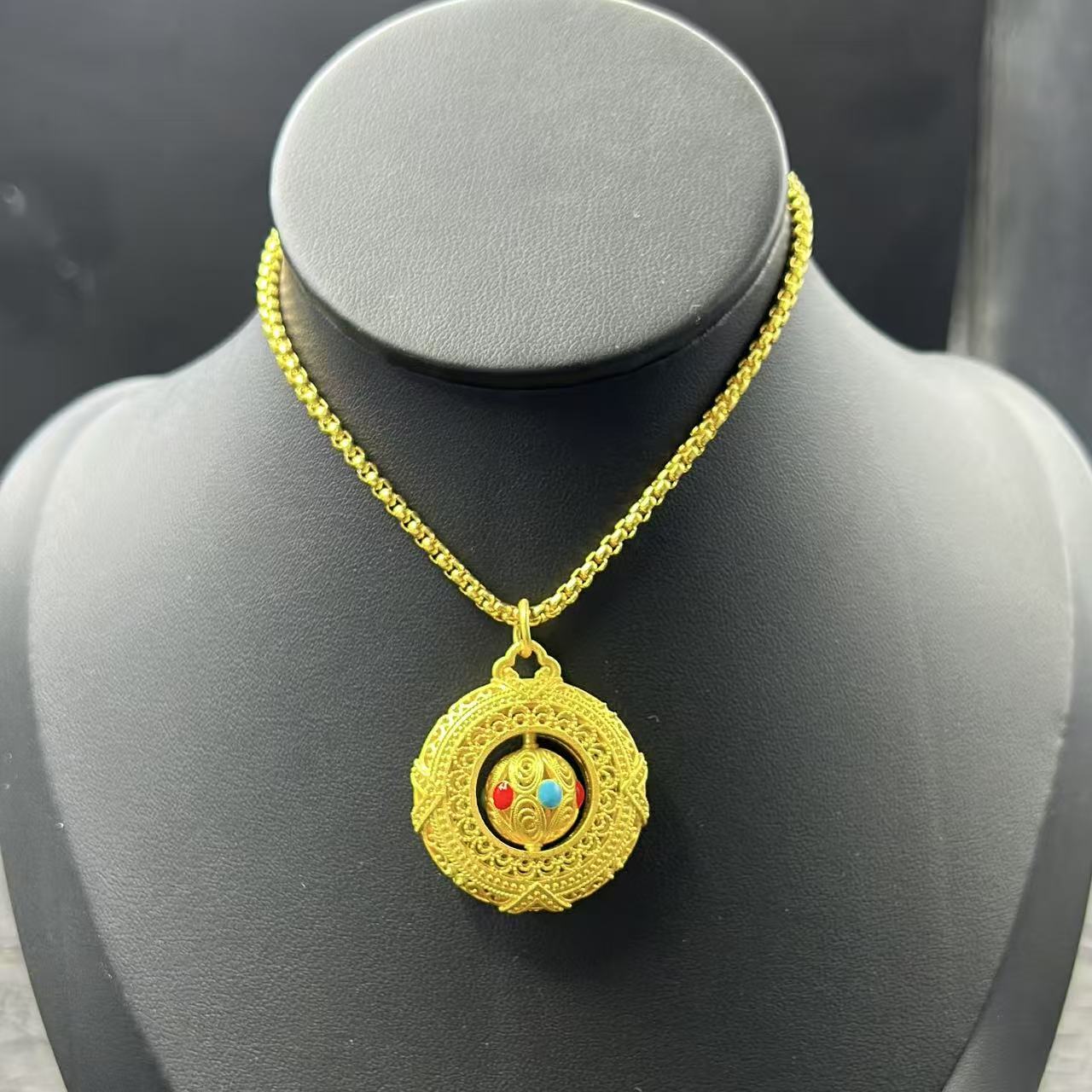 七彩转运罗盘吊坠饰品项链ZD0679