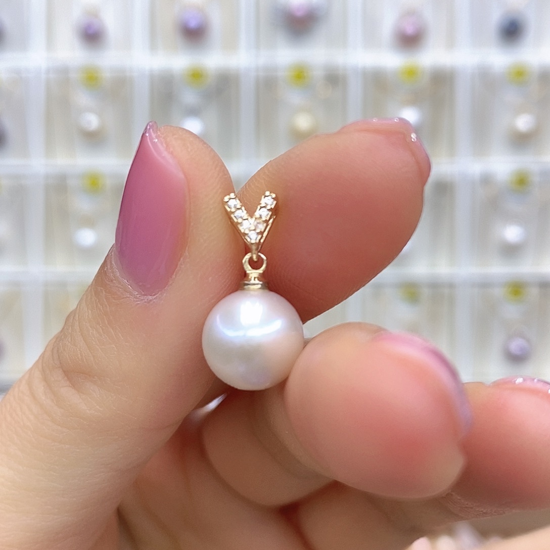 未镶嵌淡水珍珠吊坠(赠链)