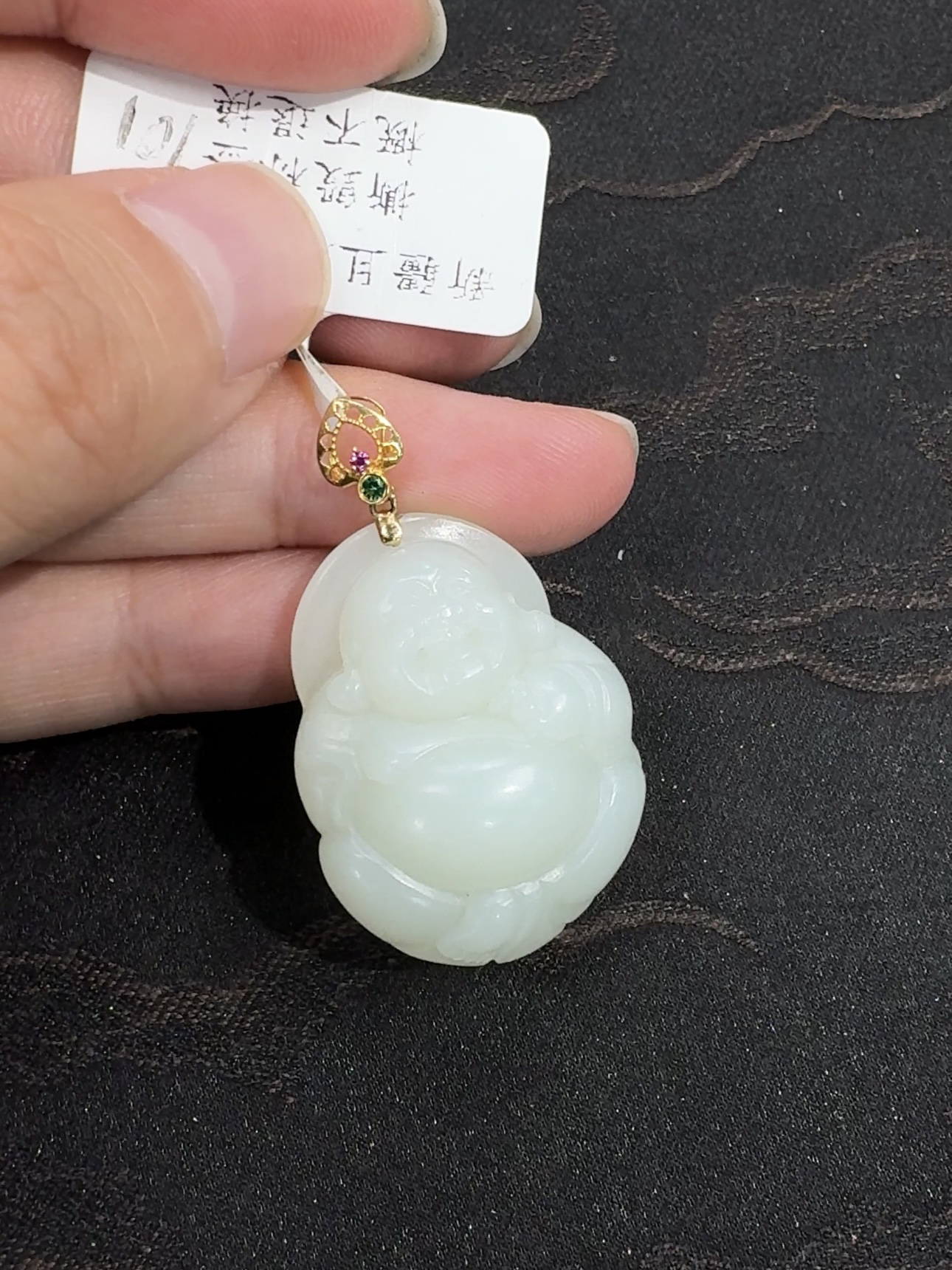 新疆和田玉且末米达料佛公（101）