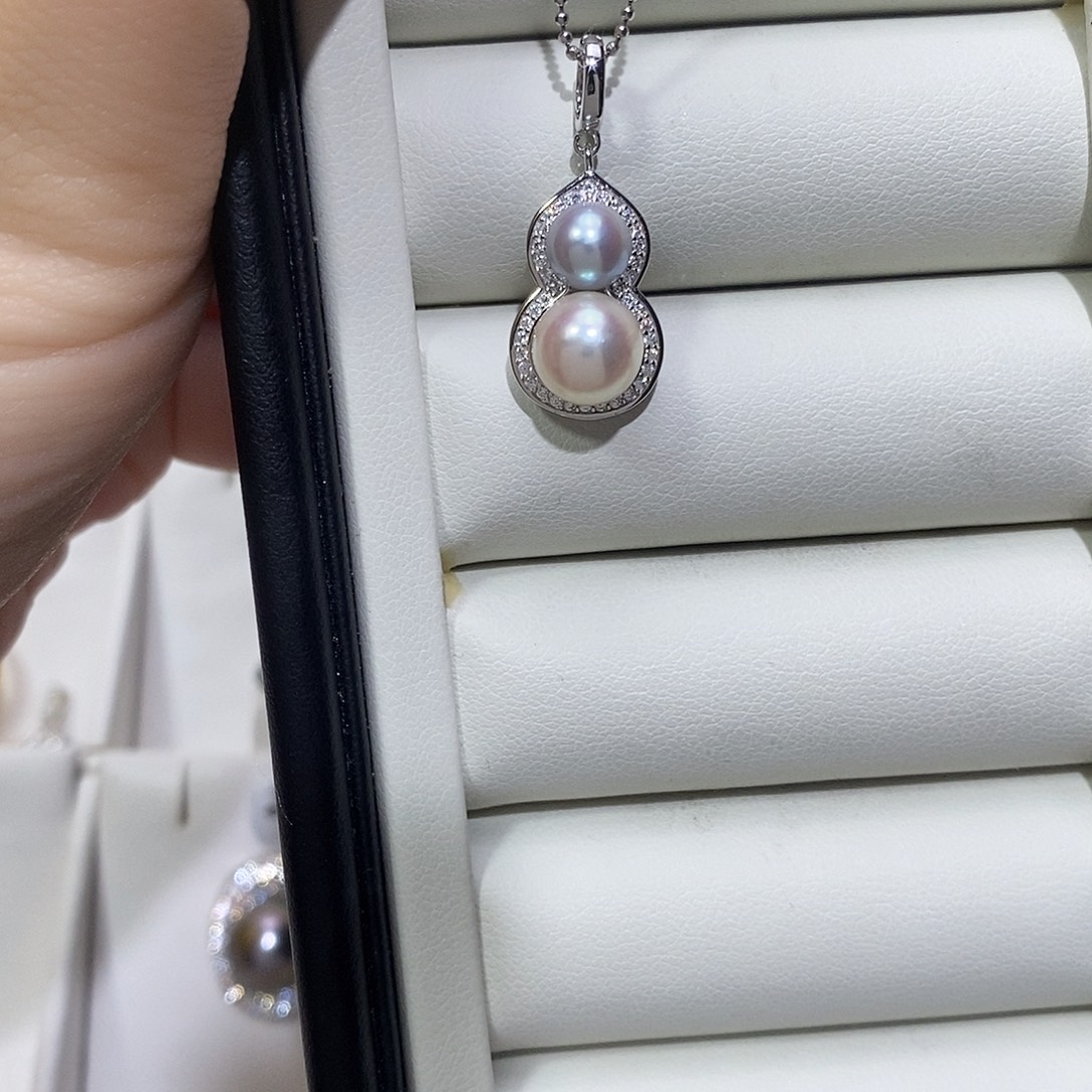 颈饰银S925镶嵌海水珍珠
