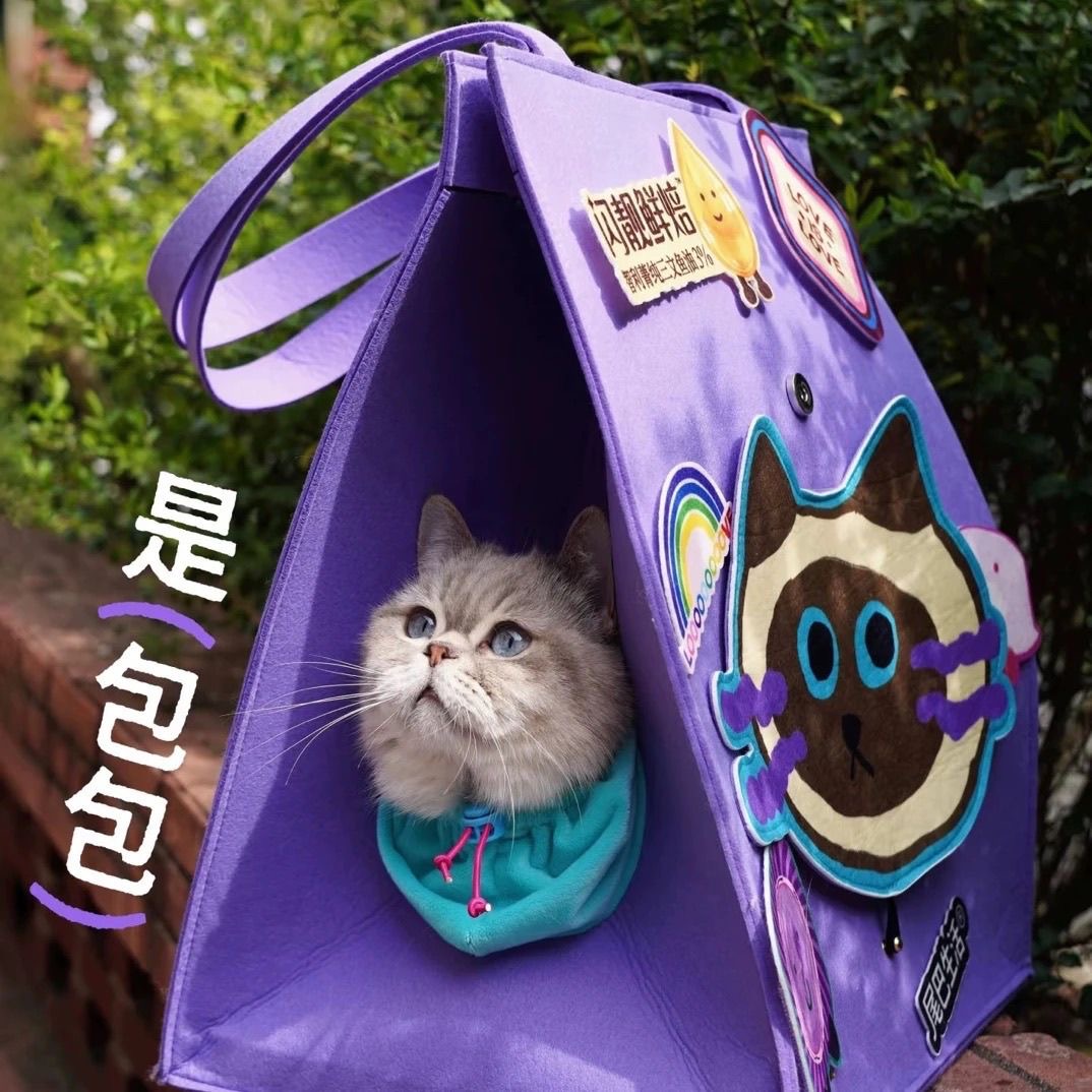 【一等奖】新款大容量便携宠物外出包单肩斜跨猫咪狗狗通用