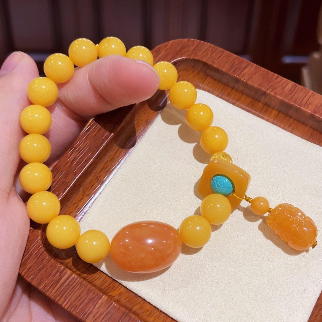 蜜蜡手链未镶嵌手串