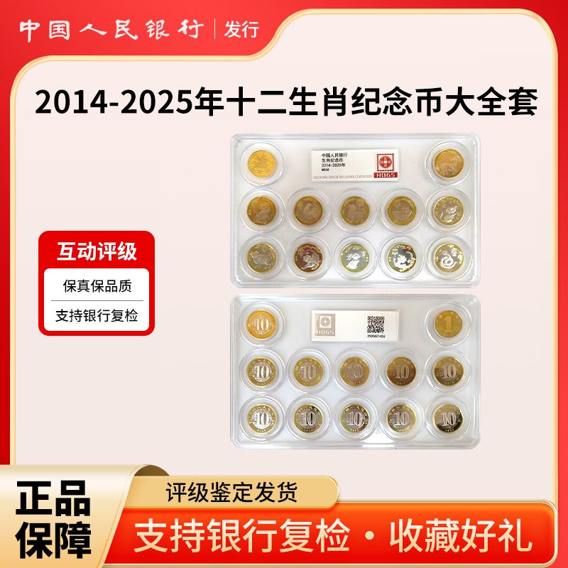 法定货币2014-2025十二生肖纪念币大全套