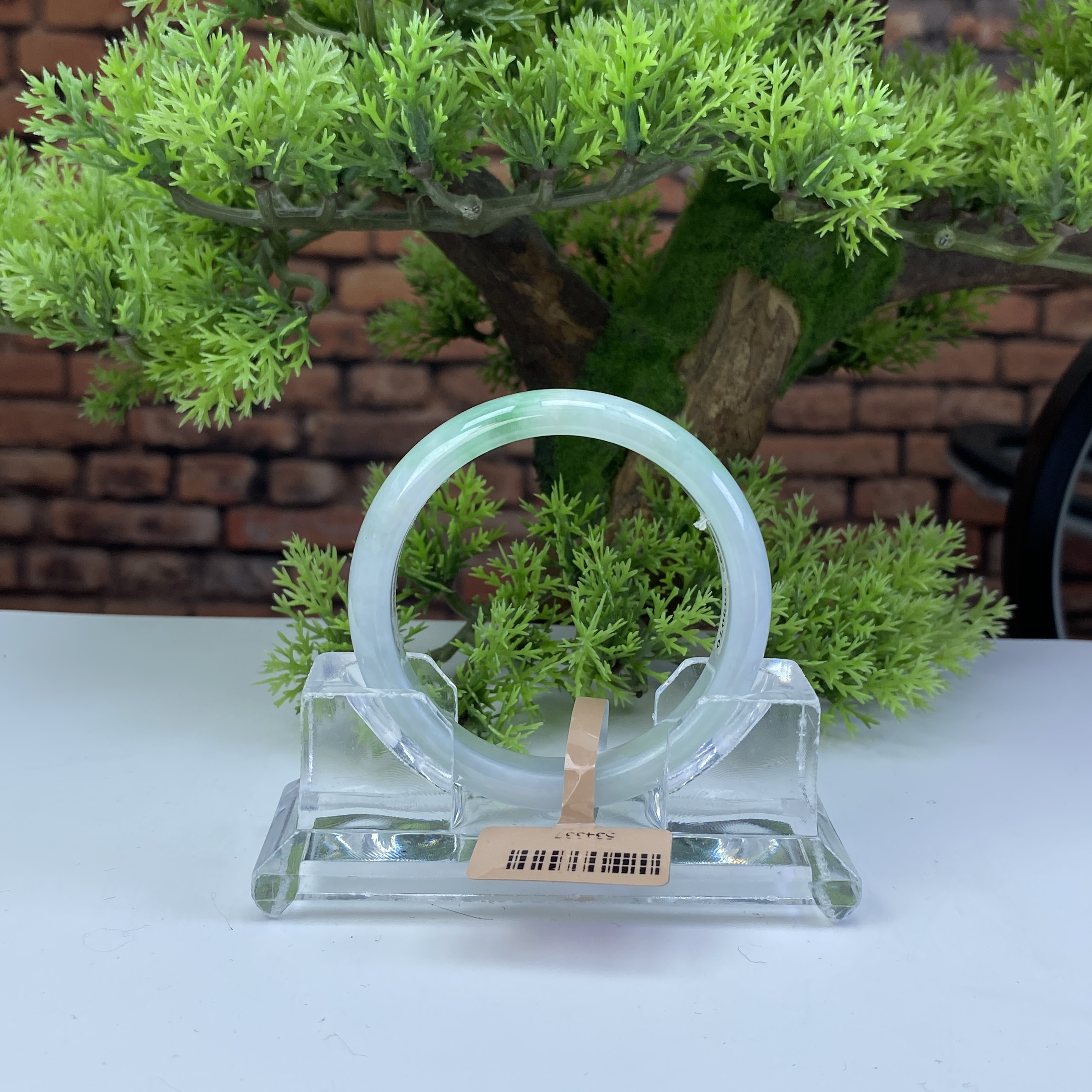 54.7【刀客砍价王】妮妮-天然缅甸A货翡翠手镯 (微瑕)  G1