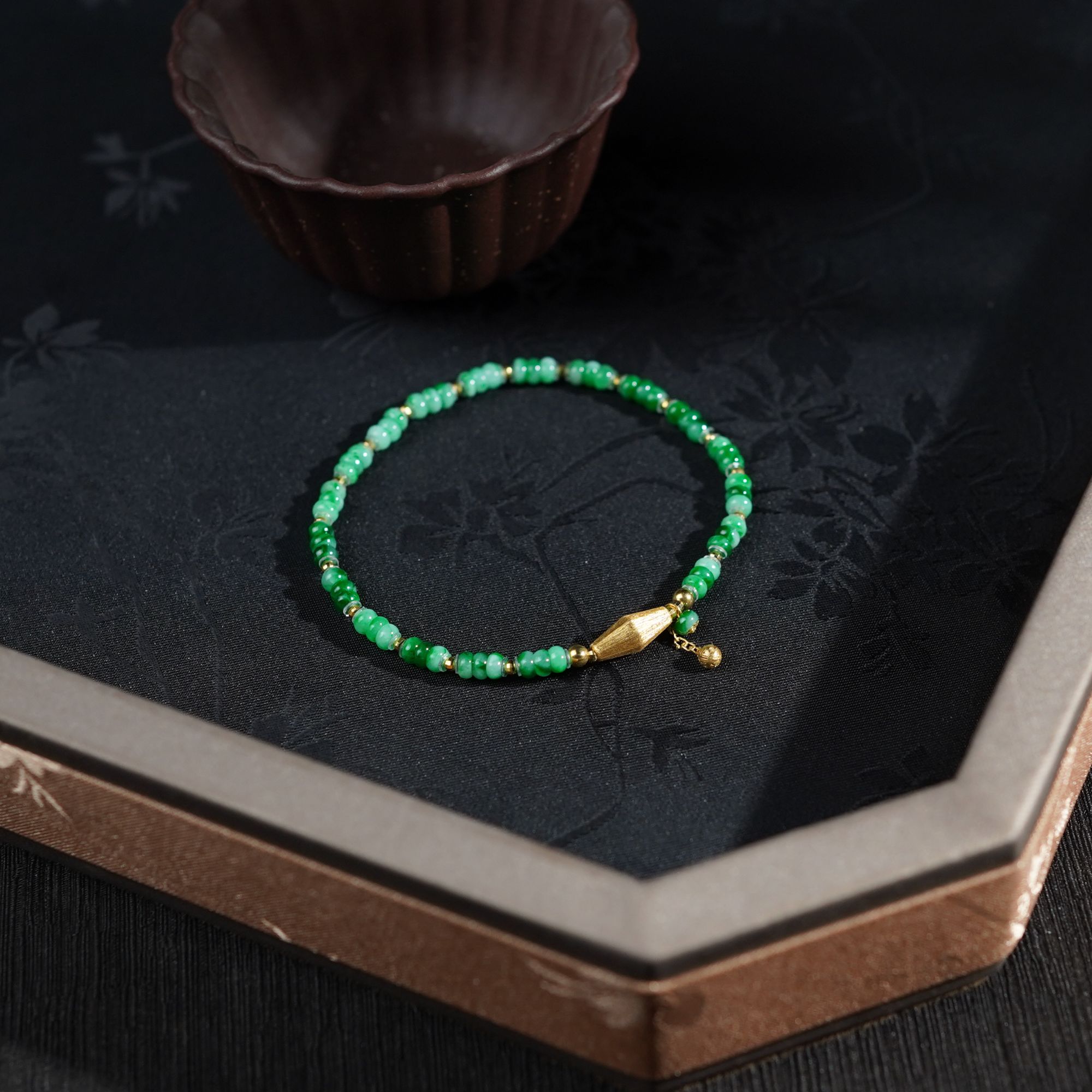 【瑾缕】翡翠*手链*18k金镶嵌