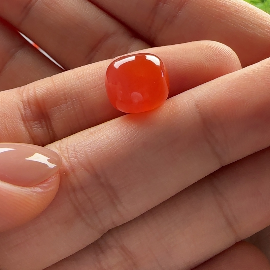 南红玛瑙未镶嵌老型：11.1x10孔道冰裂